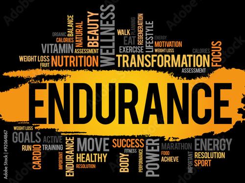 ENDURANCE word cloud, fitness, sport, health concept
