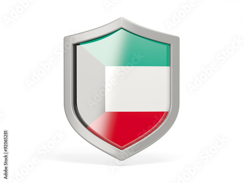Shield icon with flag of kuwait Free Download Shield icon with flag of kuwait - GFXLoad