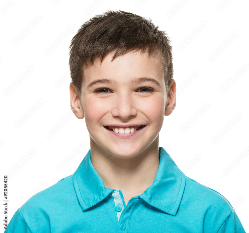 Portrait of young happy teen boy. Portrait of young happy teen boy.