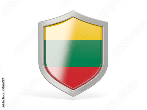 Shield icon with flag of lithuania Free Download Shield icon with flag of lithuania - GFXLoad