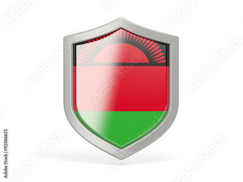 Shield icon with flag of malawi Free Download Shield icon with flag of malawi - GFXLoad