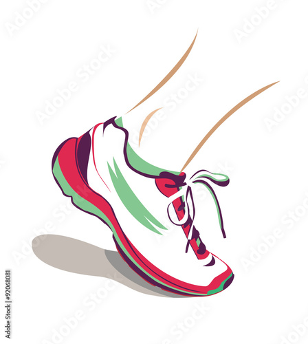 Vector illustration of a running shoe