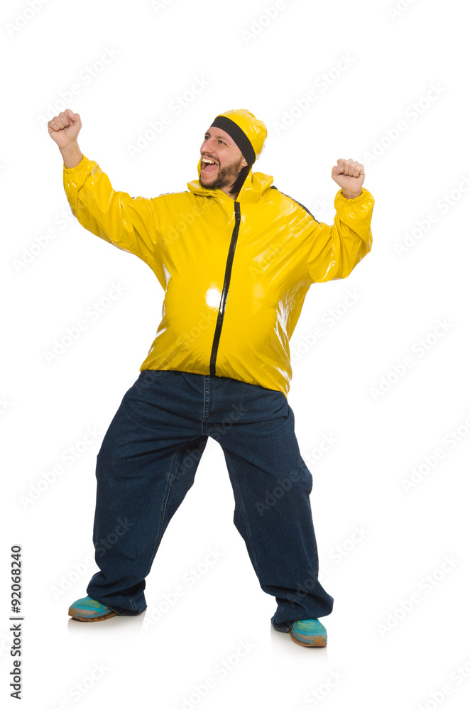 Overweight man isolated on the white Overweight man isolated on the white