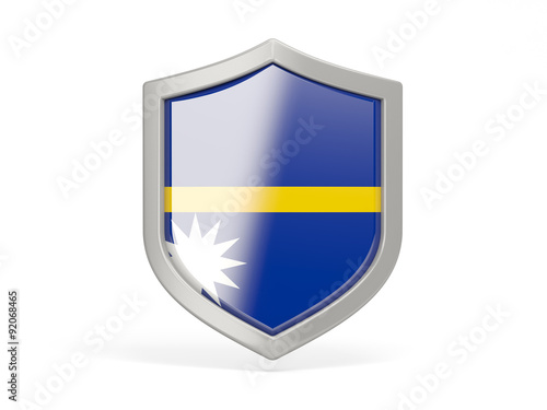 Shield icon with flag of nauru Free Download Shield icon with flag of nauru - GFXLoad