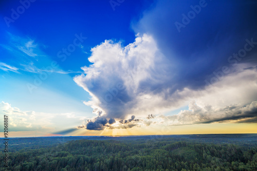 Sunset with dramatic sky