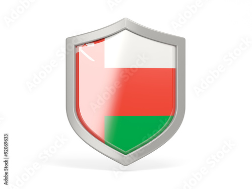 Shield icon with flag of oman Free Download Shield icon with flag of oman - GFXLoad