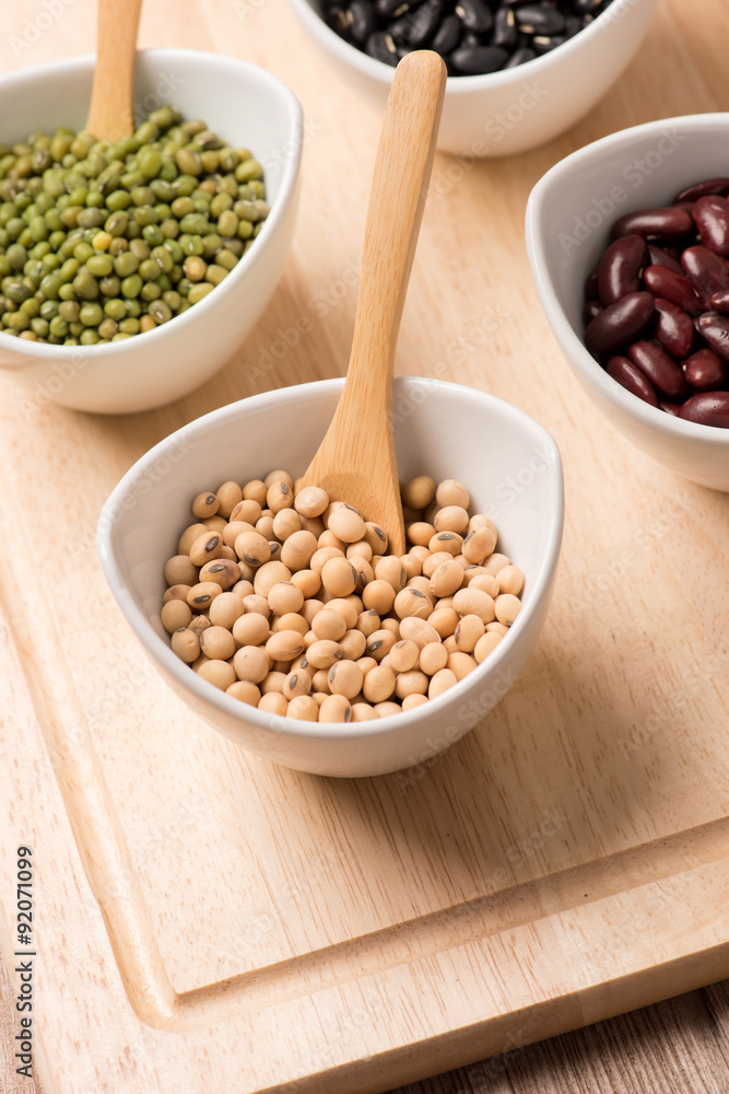 close up of soybeans in ceramic bowl close up of soybeans in ceramic bowl