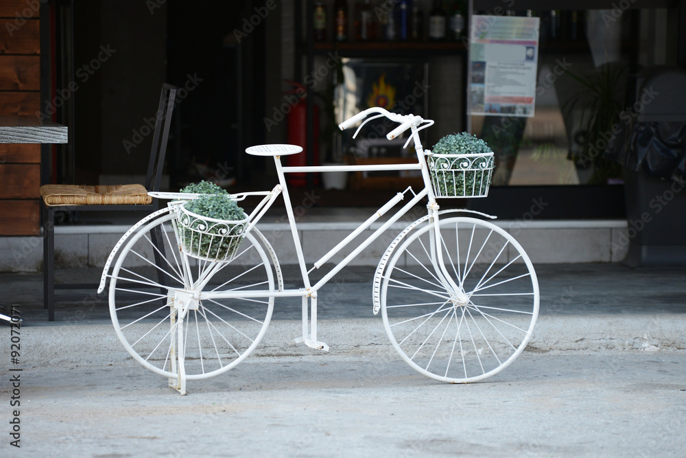 Postcard from Greece - The White Bicycle. Postcard from Greece - The White Bicycle.