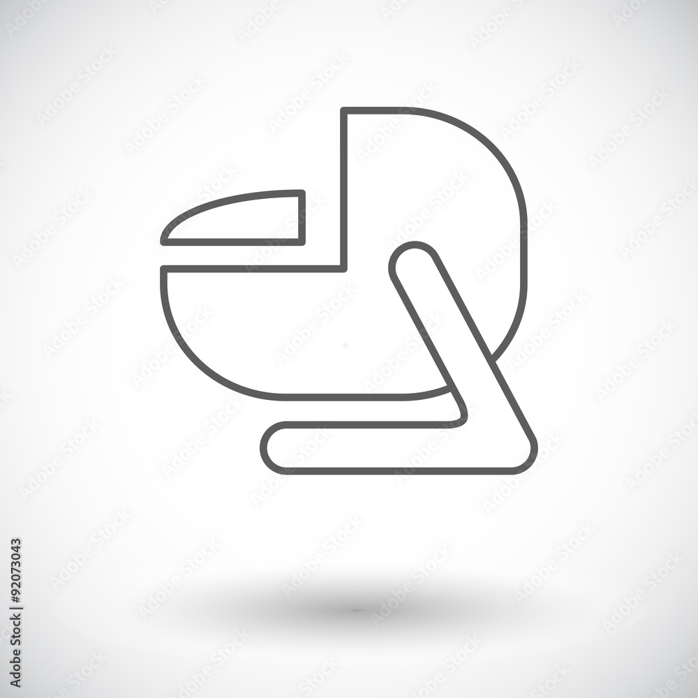 Child car seat flat icon. Child car seat flat icon.