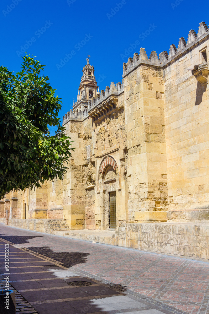 side facade of the Great Mosque of Cordoba, Spain