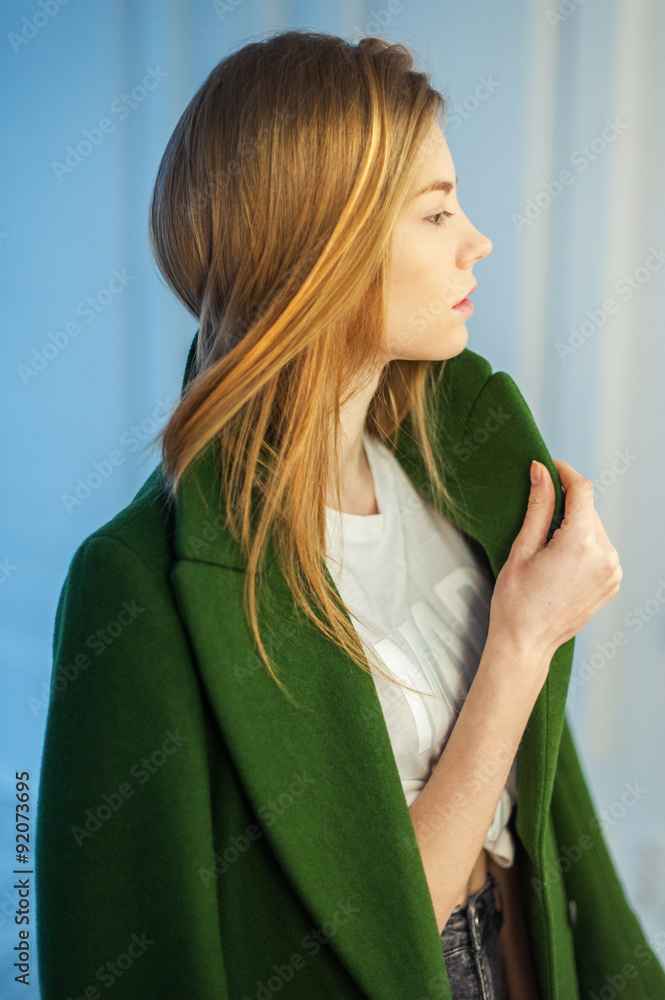 Young woman portrait. Shape and fit body beauty studio shoot