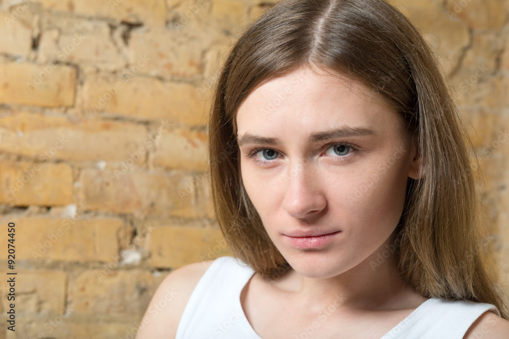 Portrait of a sad girl