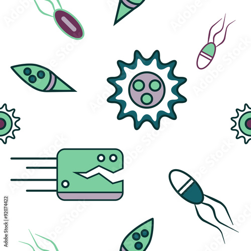 Collection of nasty bugs and germs.