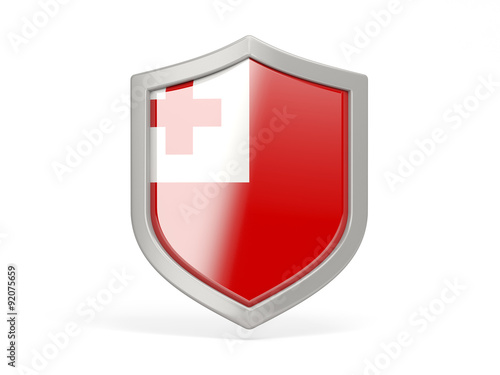 Free Download Shield icon with flag of tonga - GFXLoad