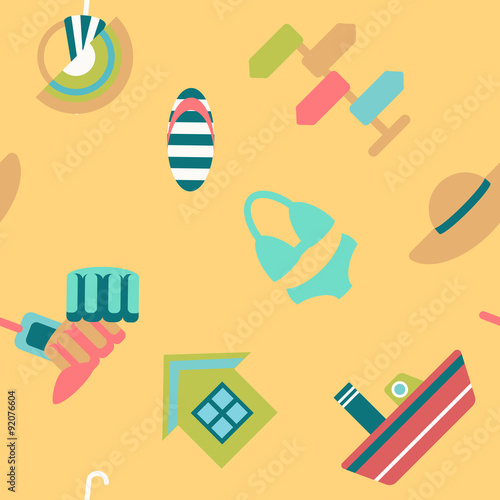 Endless summer travel background