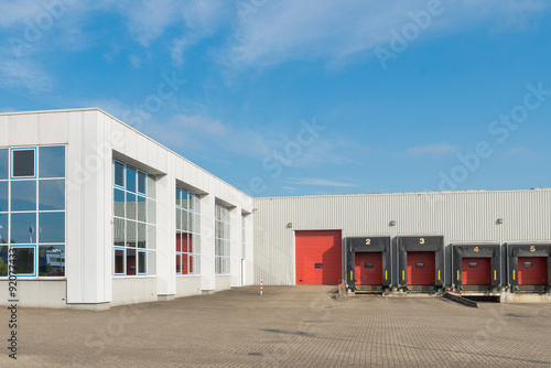 modern warehouse exterior