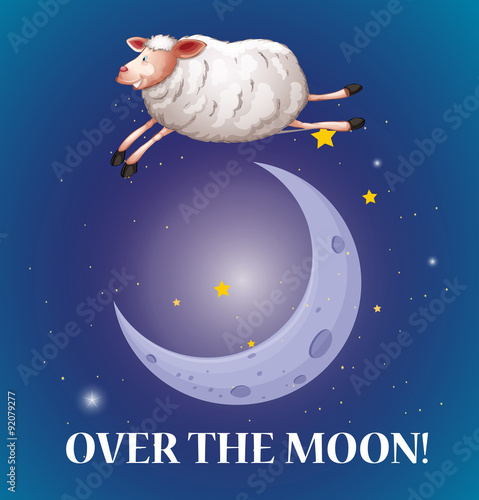 Bilde på lerret Old saying over the moon