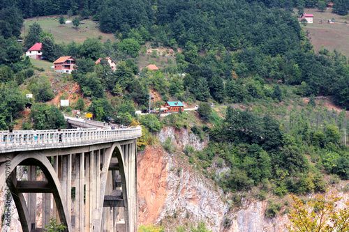 Djurdjevic bridge, Montenegro. Canyon. Tara bridge photo