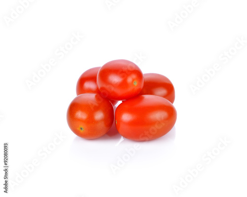 cherry tomatoes isolated on white background © ohmphongsakon