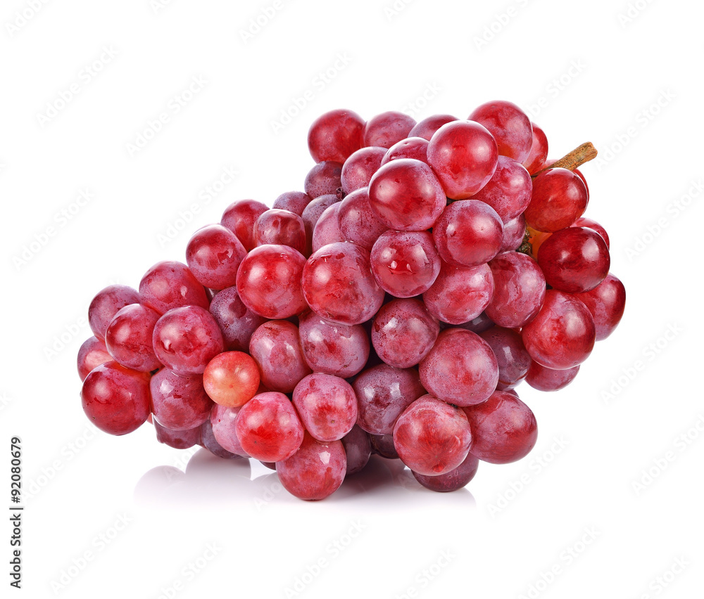 red grape isolated on white