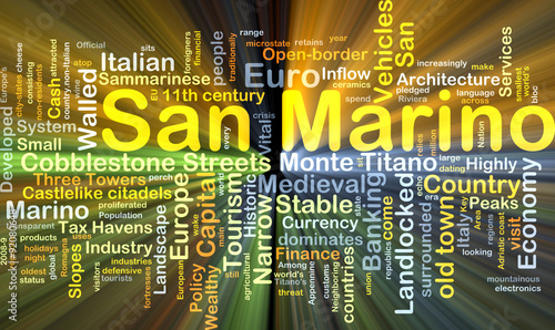 San Marino background concept glowing