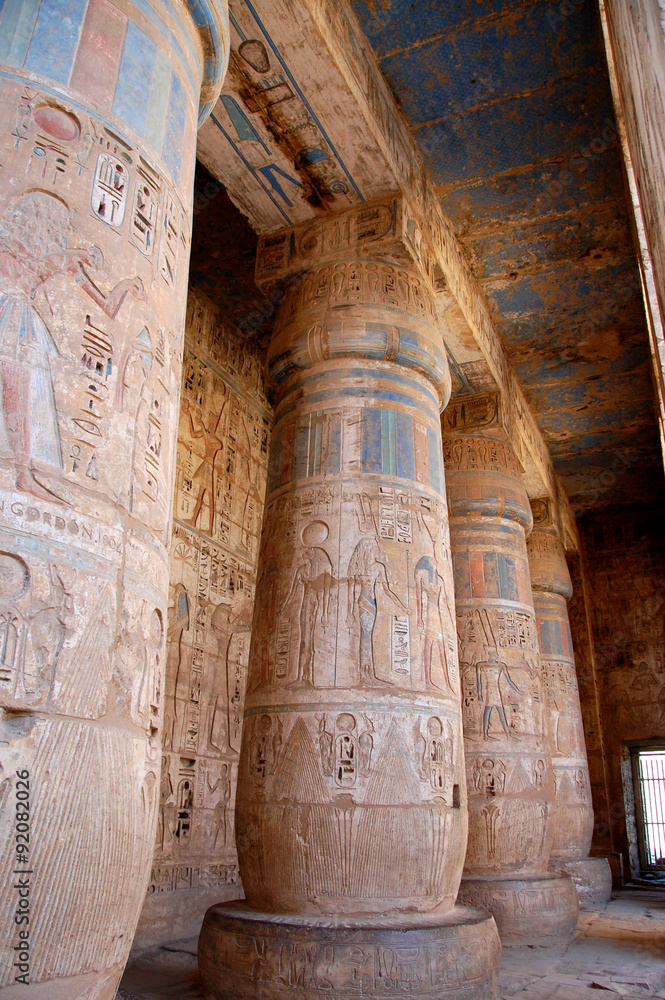The temple of the god of Ramses III  in Egypt