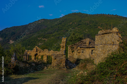 Abandoned houses in village Dyadovtsi near Ardino  Bulgaria