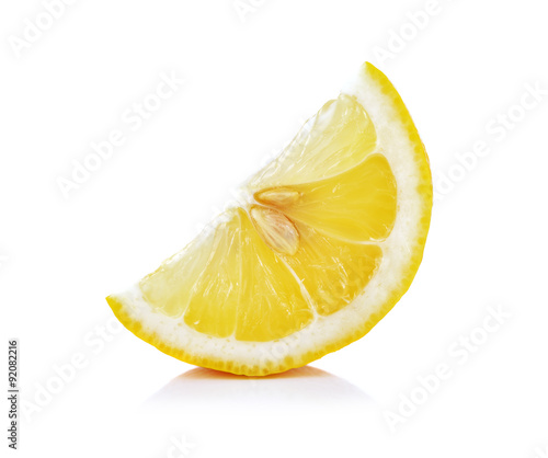 Fresh lemon isolated on white