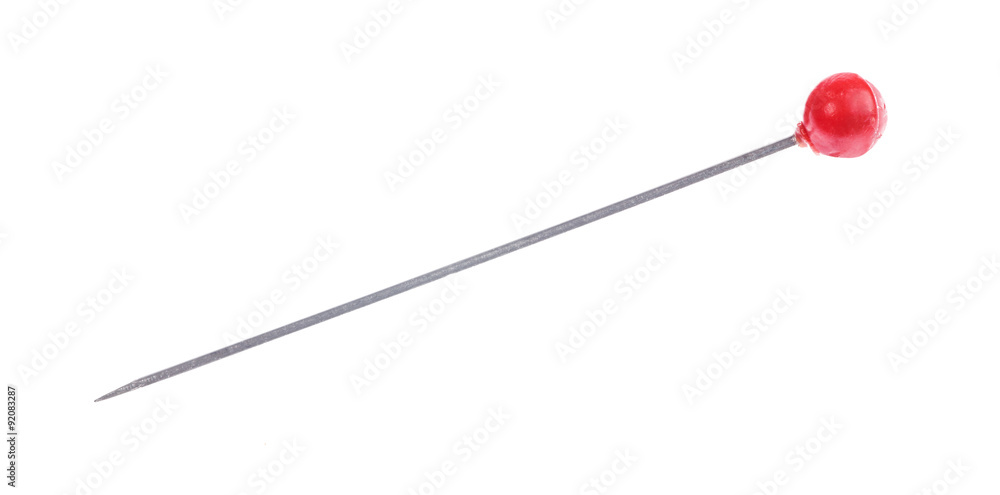 single red pin isolated on white single red pin isolated on white