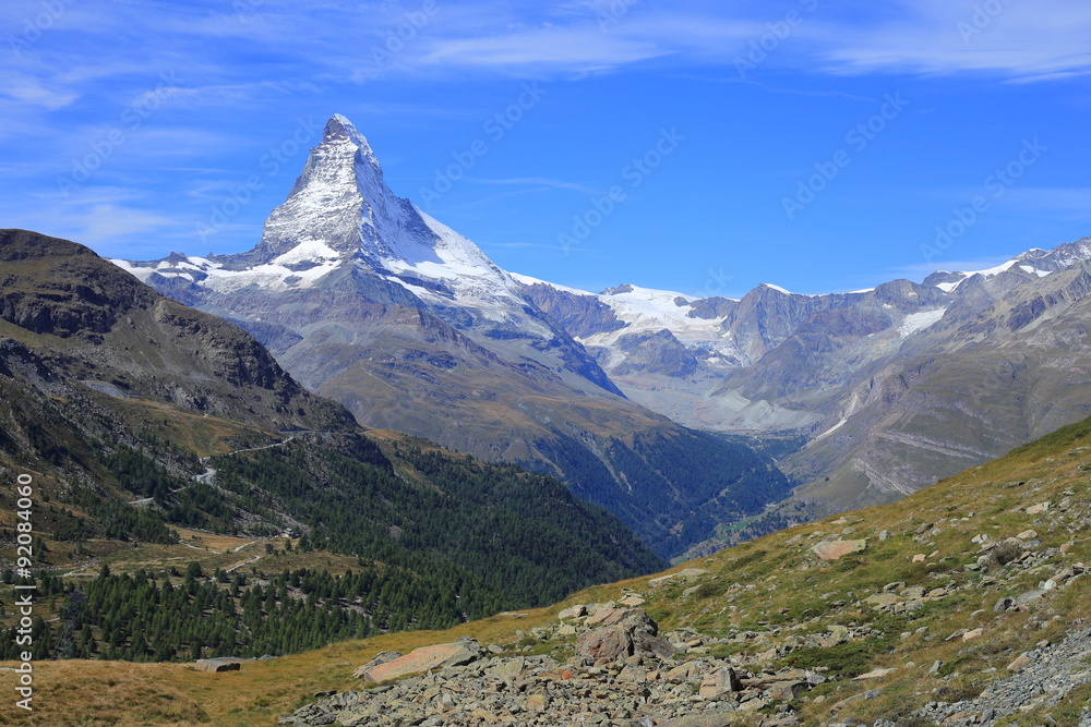 Fototapeta premium Matterhorn from Blauherd in Switzerland
