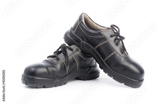 Black Safety Shoe Isolated