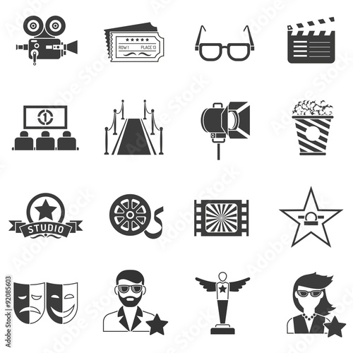 Movie Icons Black Set