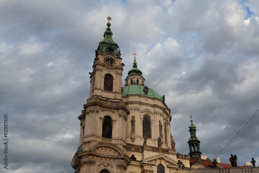 Saint Nicholas' Church at Mala Strana in Prague, Czech Republic