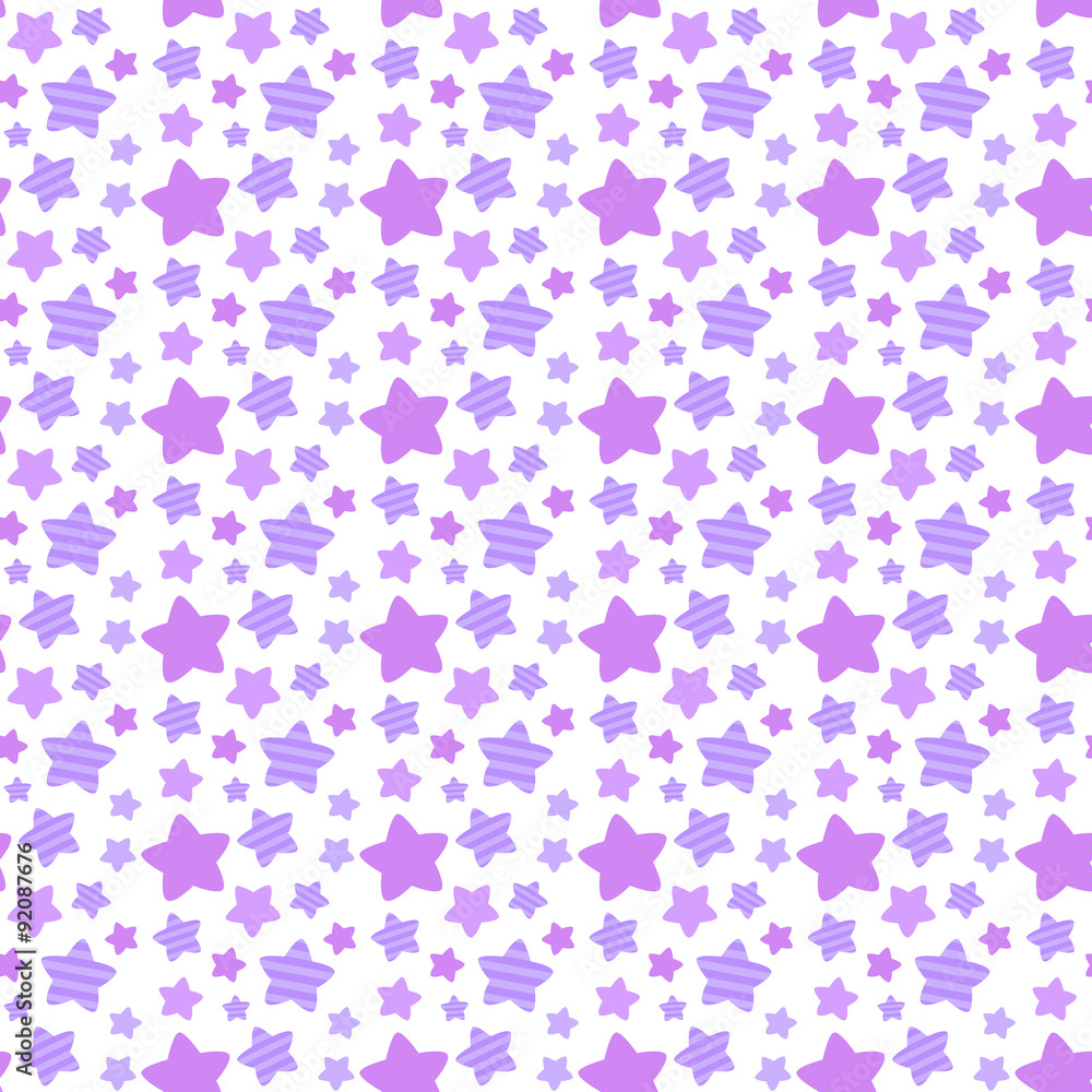 紫色の星柄 シームレスパターン Stock イラスト Adobe Stock