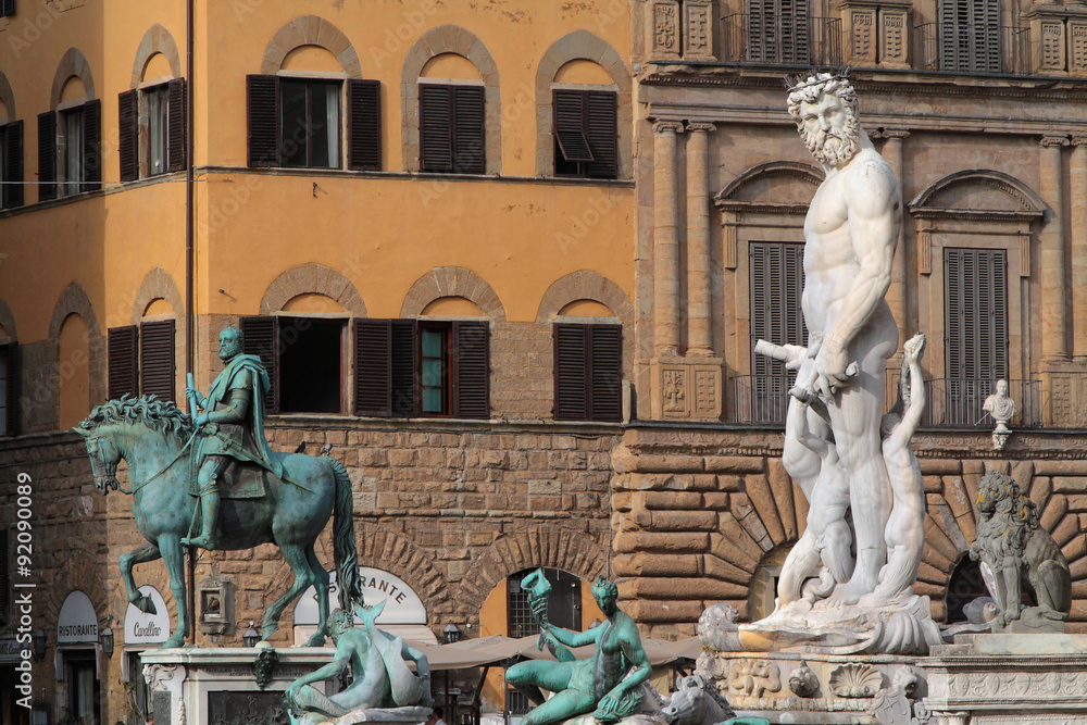 Fontaine de Neptune à Florence