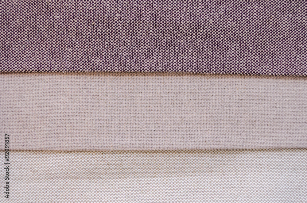 Fototapeta premium Scraps of colorful rough textile texture