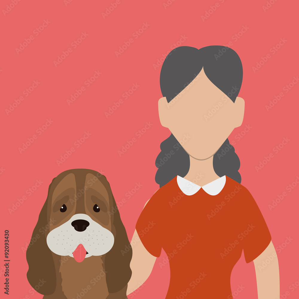 Fototapeta premium Pets love design 