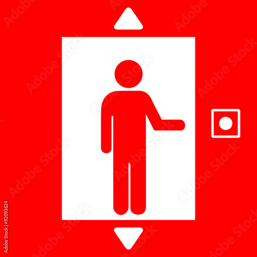 Lift elevator sign