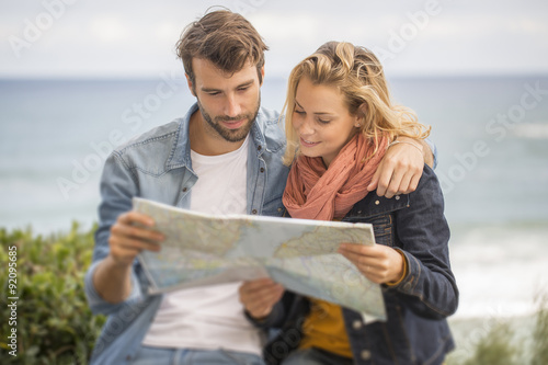 young couple of tourist