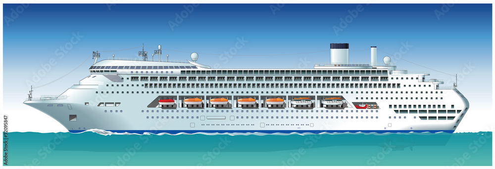 Vector hi-detailed cruise ship