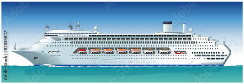 Vector hi-detailed cruise ship