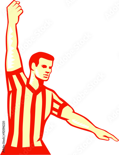 Basketball Referee Stop Clock Foul Retro