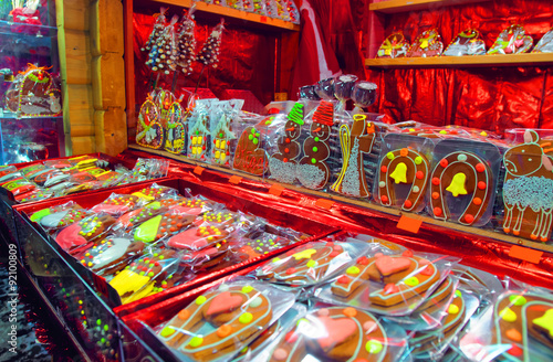 Traditional souvenirs at the european Christmas market - a ginge
