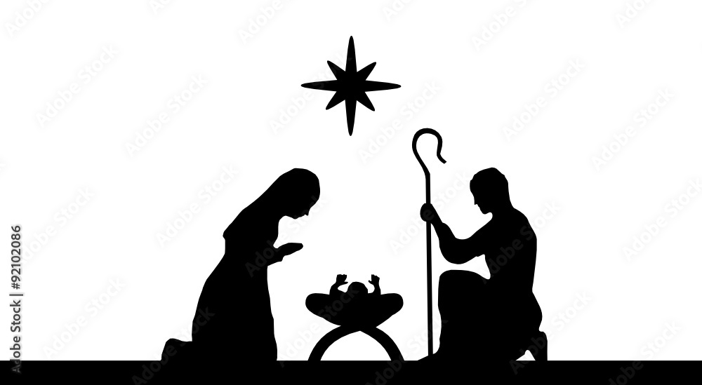 Weihnachtskrippe Stock Vector  Adobe Stock