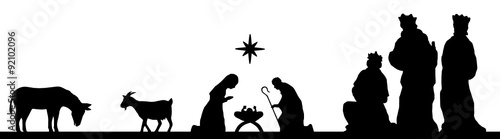 Weihnachten mit Krippe und heiligen 3 Königen