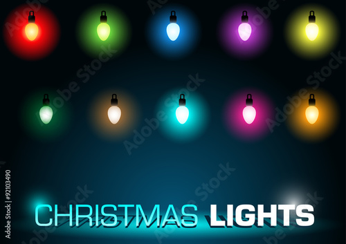 Christmas Lights Colorful S...