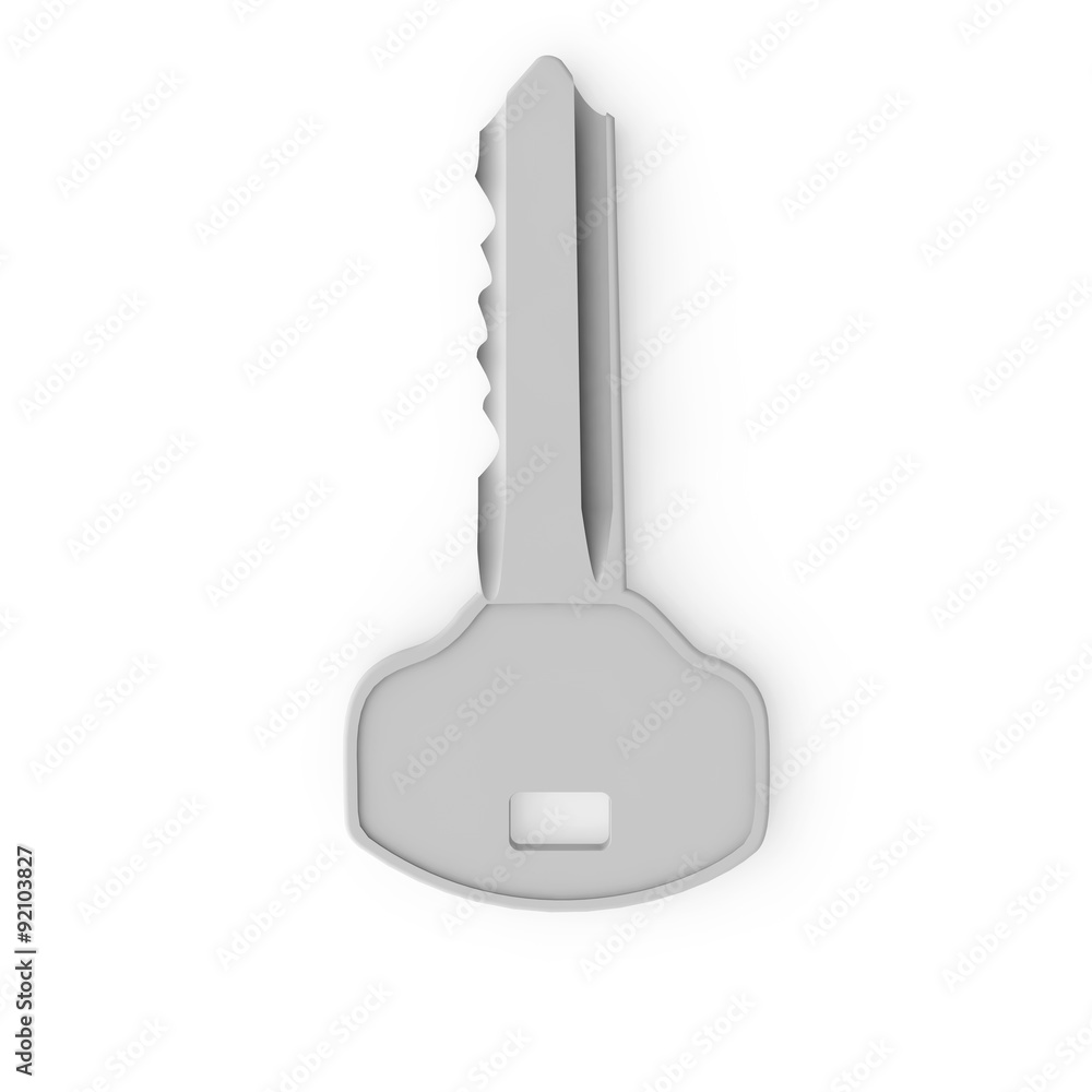 Sample. White small door key Sample. White small door key