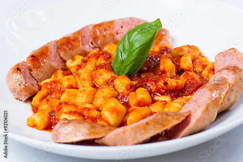 gnocchi with fresh Italian pork sausage