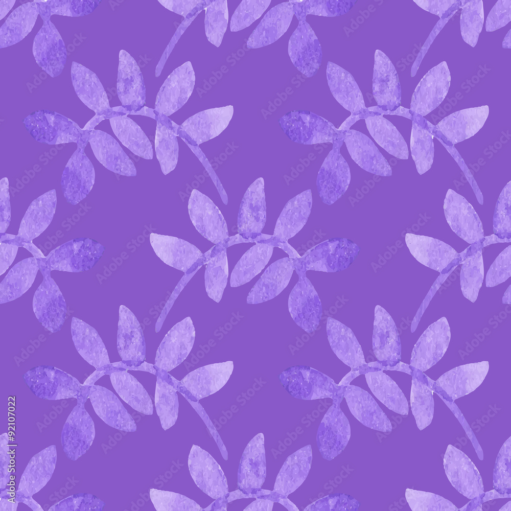 Seamless pattern with branches. Hand-drawn background. Vector