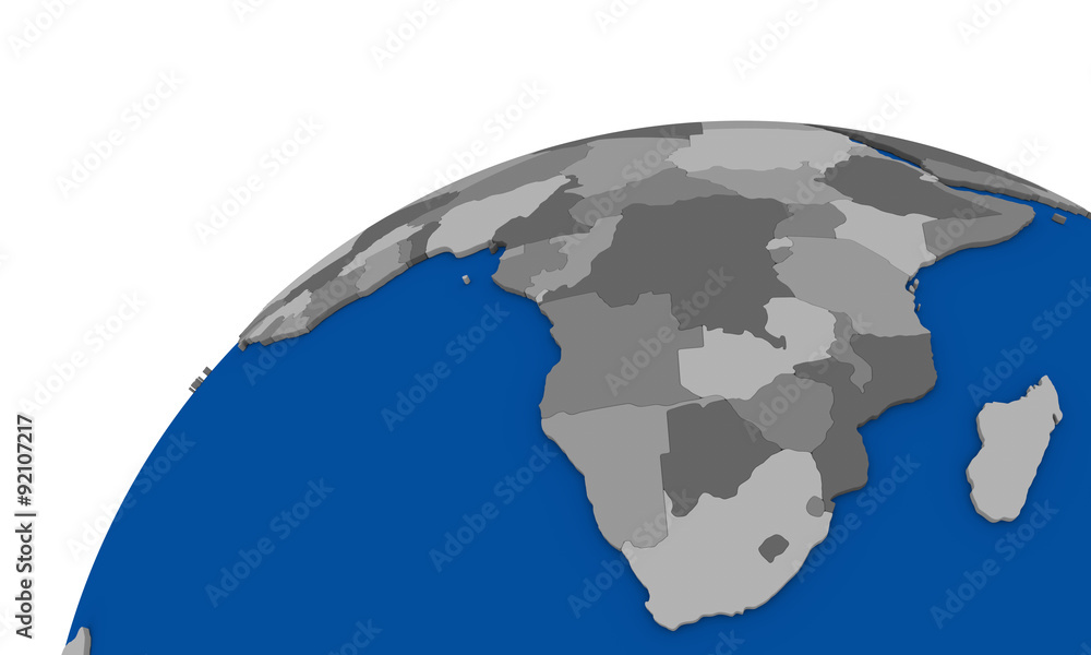 south Africa on Earth political map